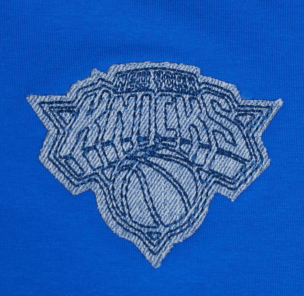 Pro Standard Women's New York Knicks Blue Varsity Blues Boxy Cropped T-Shirt product image