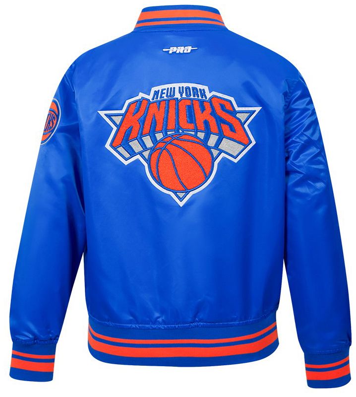 Pro Standard Youth New York Knicks Blue Ribbed Satin Jacket product image