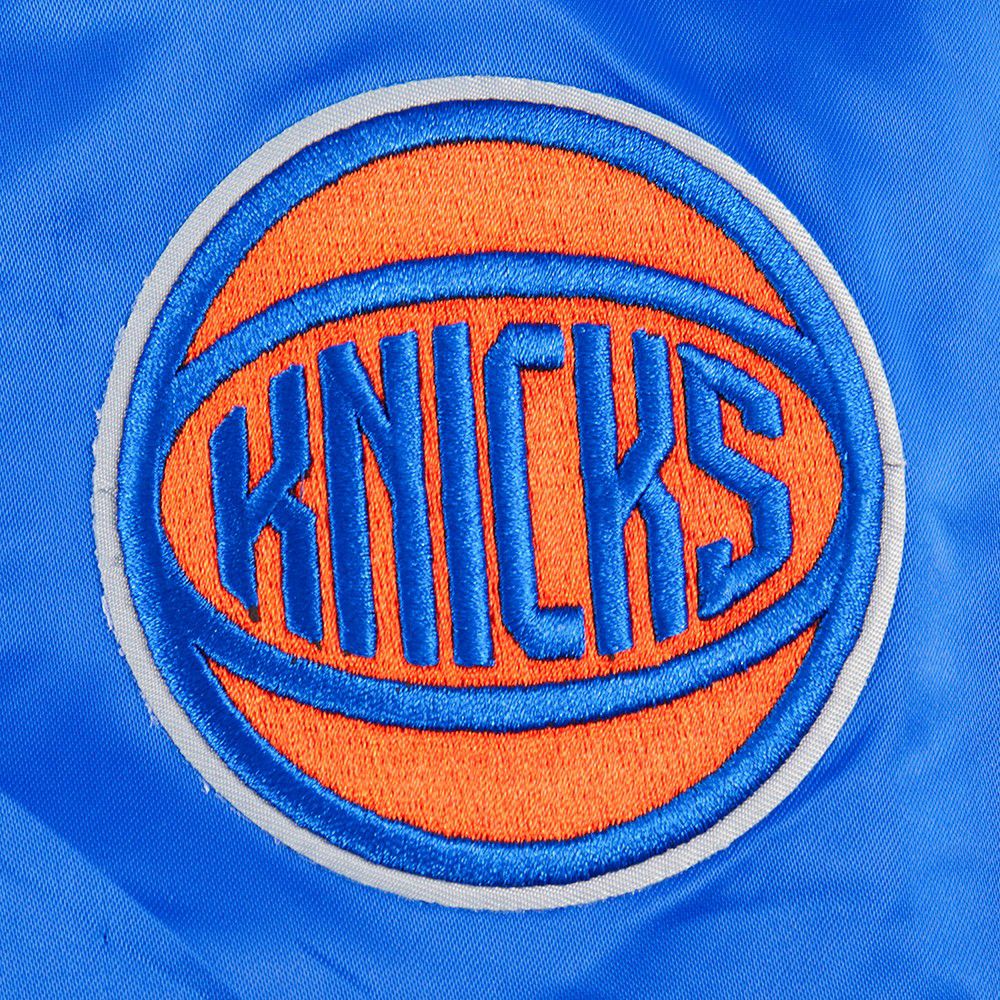 Pro Standard Youth New York Knicks Blue Ribbed Satin Jacket product image