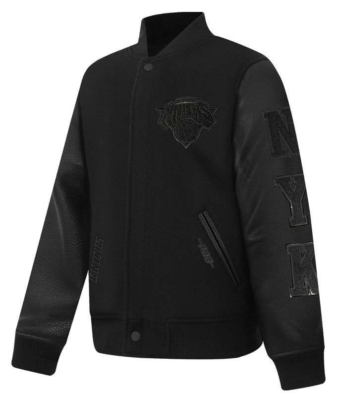 Pro Standard Youth New York Knicks Black Wool Varsity Jacket product image