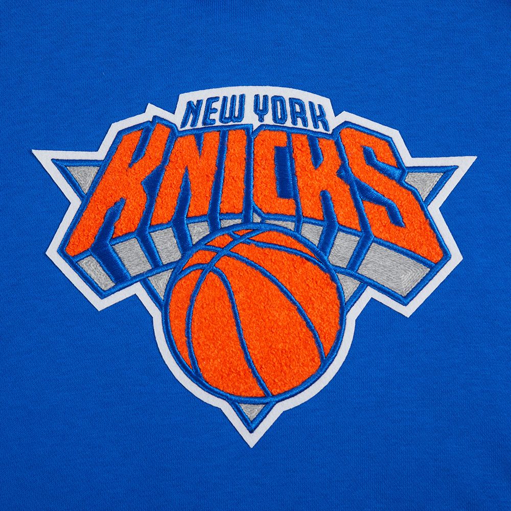 Pro Standard Women's New York Knicks Blue Retro Classic Cropped Fleece Pullover Hoodie product image