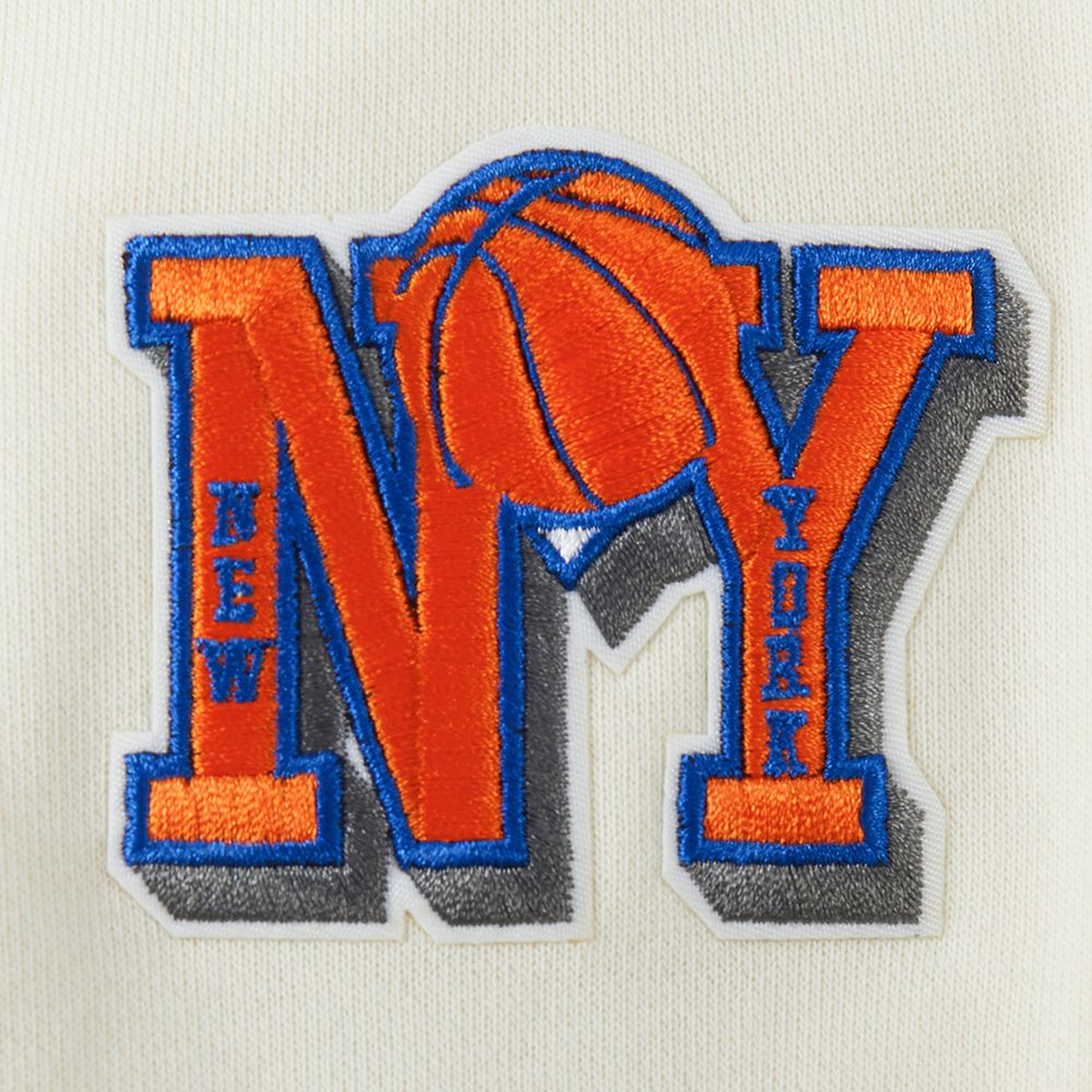 Pro Standard Women's New York Knicks Off White Retro Classic Fleece Crewneck Sweatshirt product image