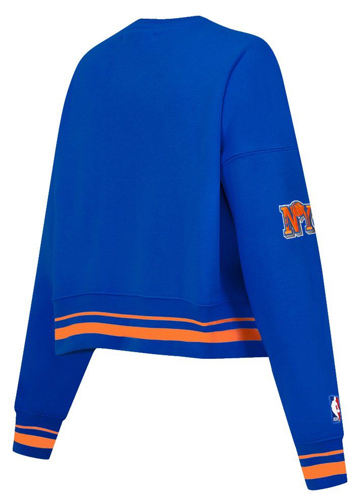 Pro Standard Women's New York Knicks Blue Retro Classic Fleece Crewneck Sweatshirt product image