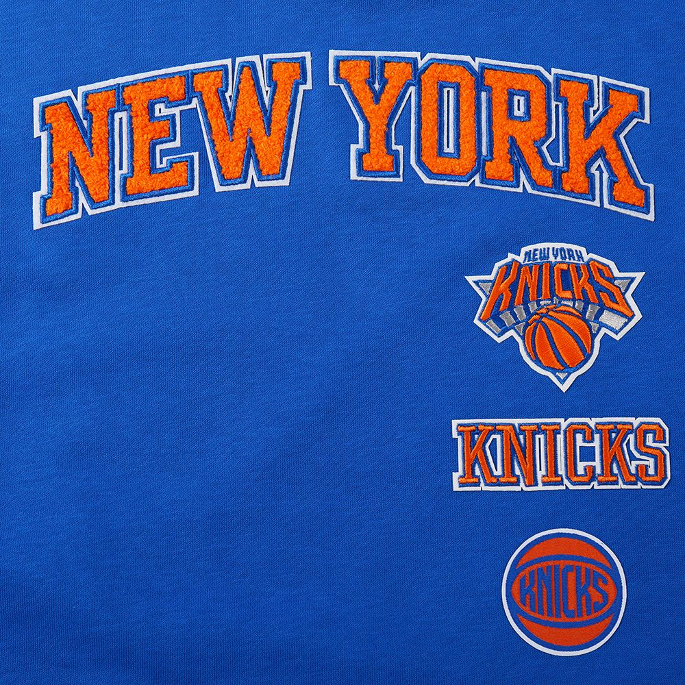 Pro Standard Women's New York Knicks Blue Retro Classic Fleece Crewneck Sweatshirt product image
