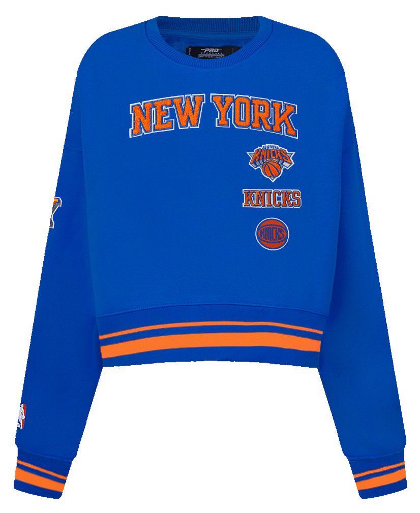 Pro Standard Women's New York Knicks Blue Retro Classic Fleece Crewneck Sweatshirt product image