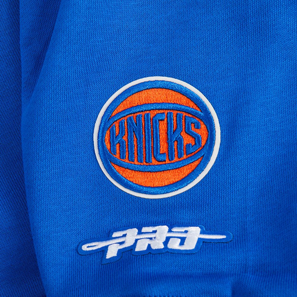 Pro Standard Women's New York Knicks Blue Wingspan Fleece Crewneck Sweatshirt product image