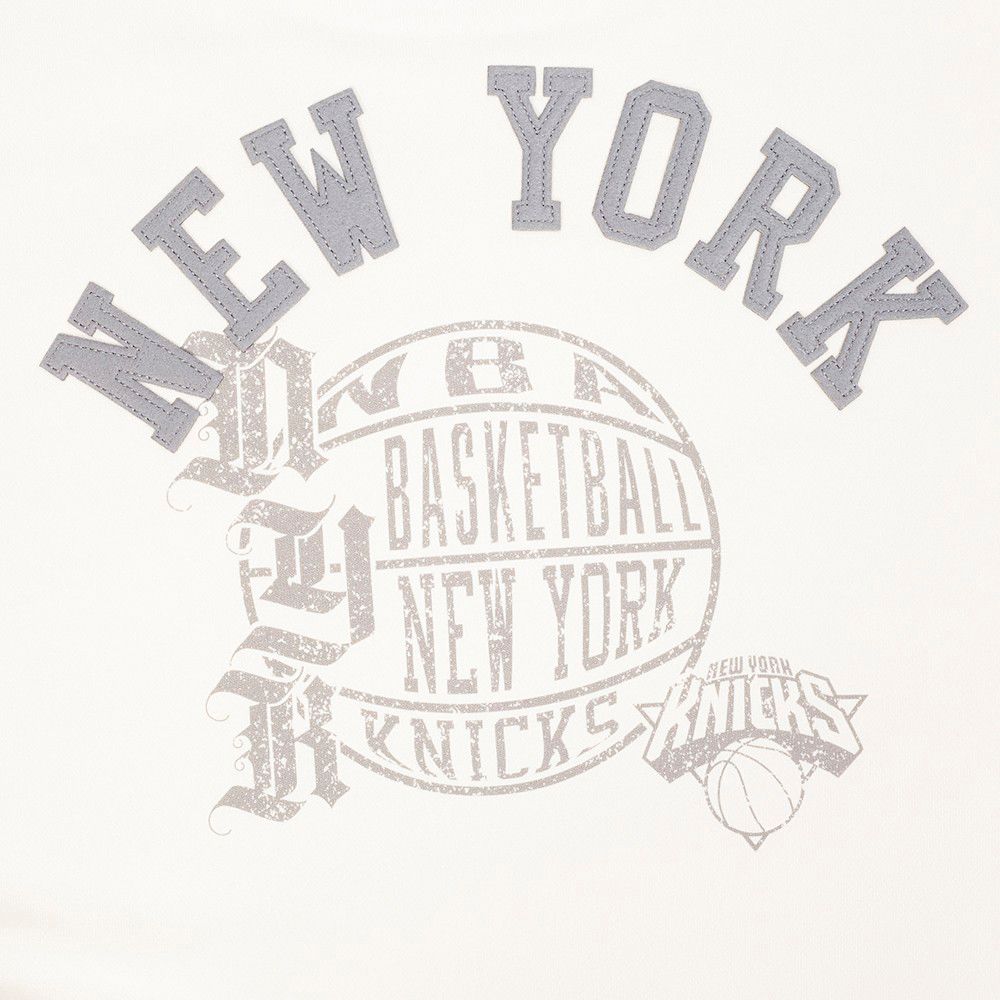 Pro Standard Women's New York Knicks Off White Street Team Crewneck Sweatshirt product image