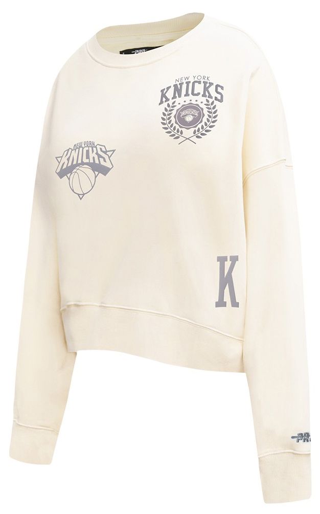 Pro Standard Women's New York Knicks Off White Street Team Crewneck Sweatshirt product image