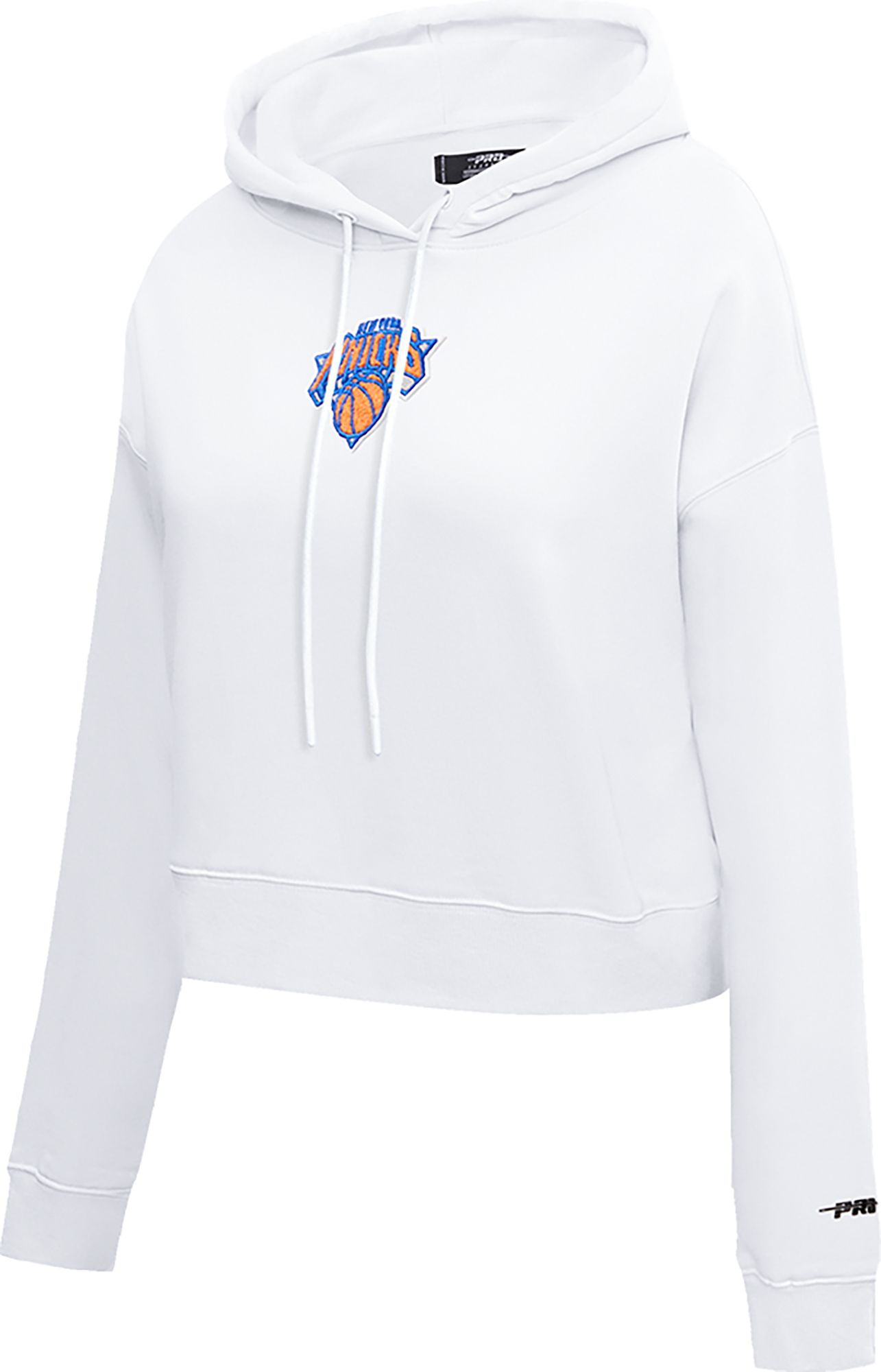 Pro Standard Women's New York Knicks White Cropped Fleece Pullover Hoodie product image