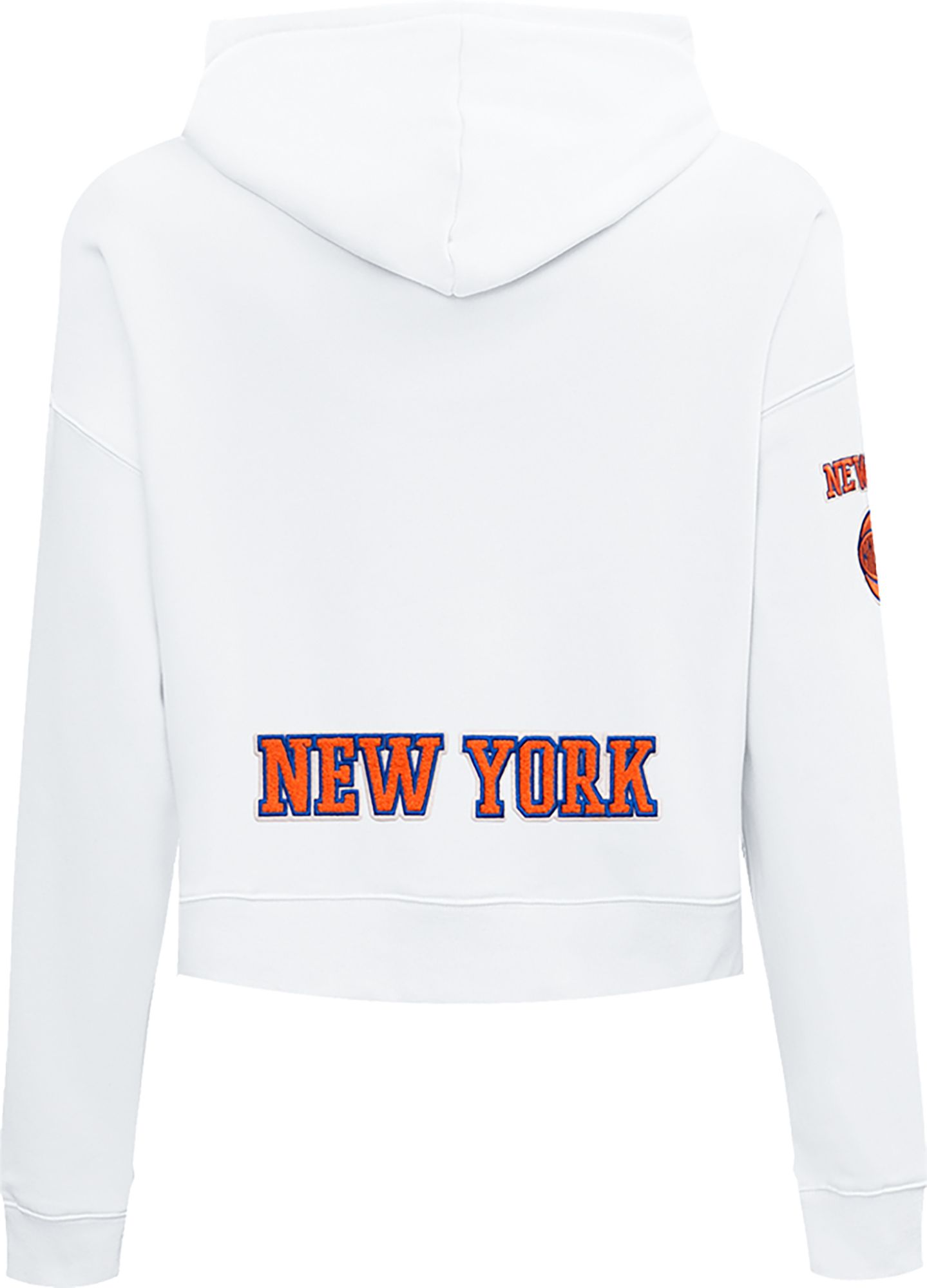 Pro Standard Women's New York Knicks White Cropped Fleece Pullover Hoodie product image