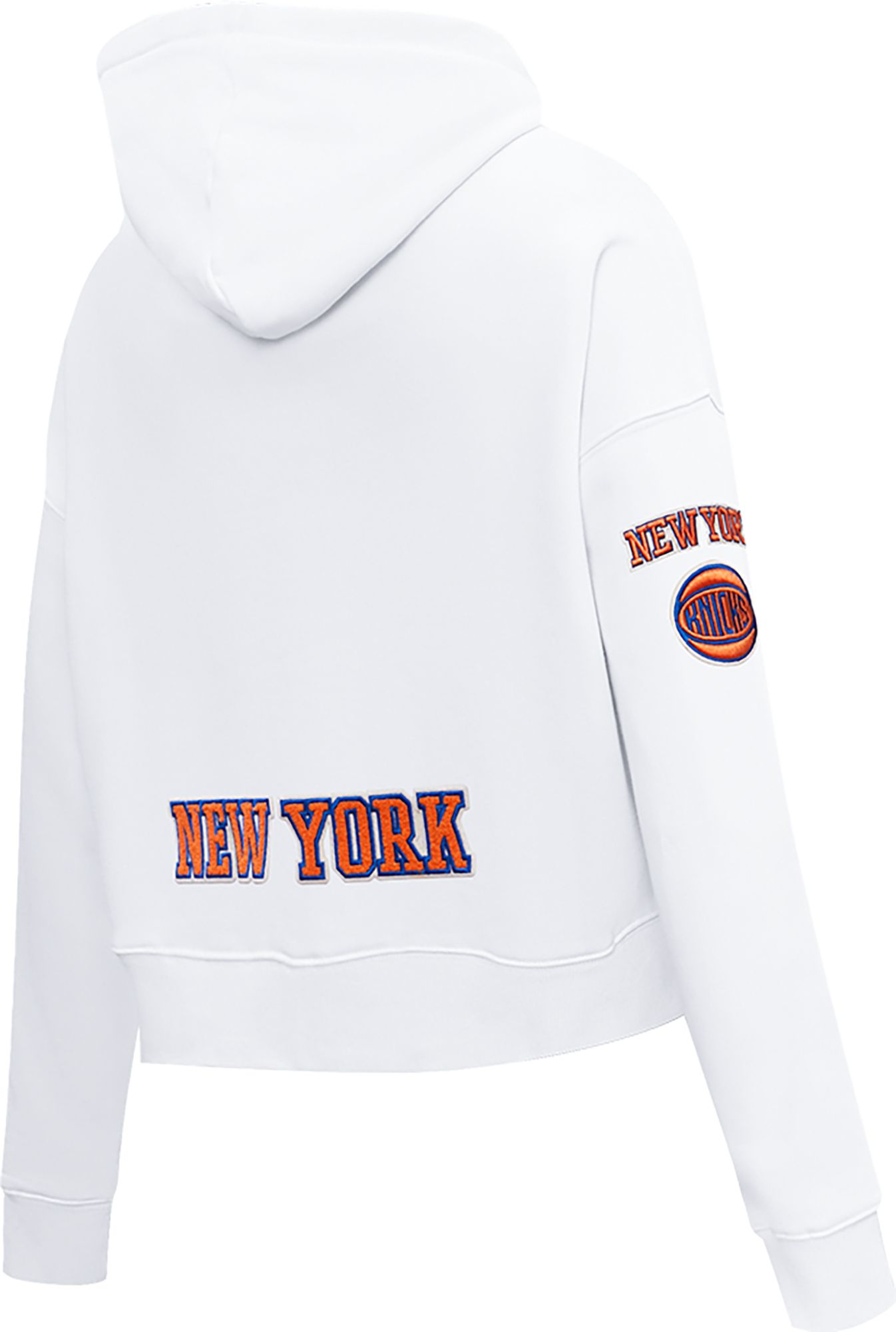 Pro Standard Women's New York Knicks White Cropped Fleece Pullover Hoodie product image