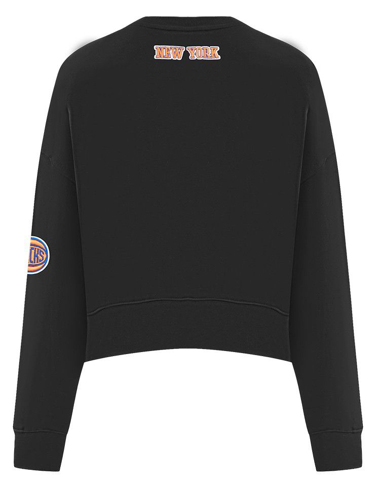 Pro Standard Women's New York Knicks Black Classic Fleece Crewneck Sweatshirt product image