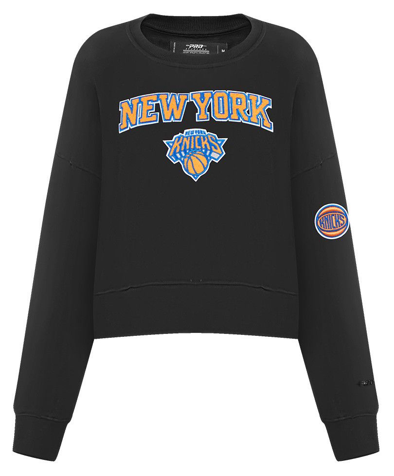 Pro Standard Women's New York Knicks Black Classic Fleece Crewneck Sweatshirt product image