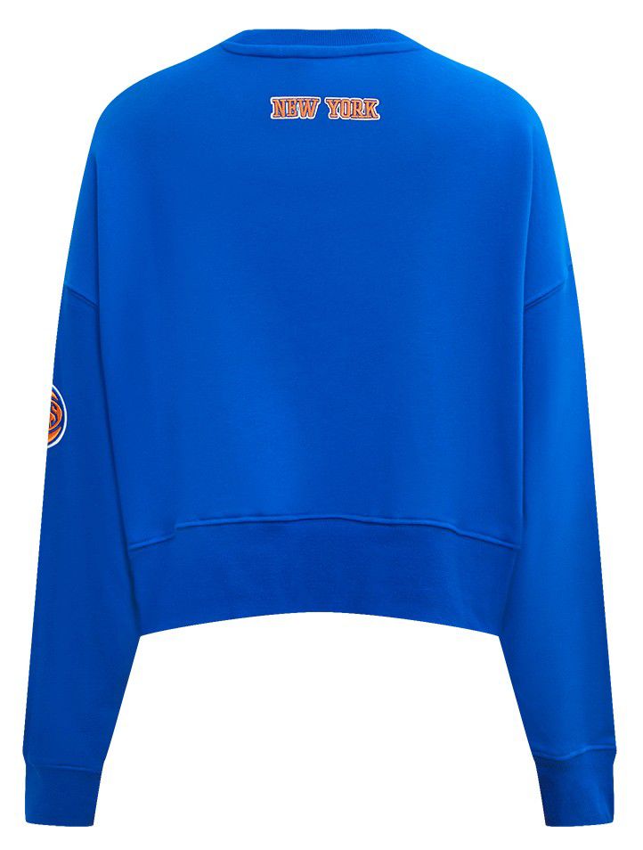 Pro Standard Women's New York Knicks Blue Classic Fleece Crewneck Sweatshirt product image
