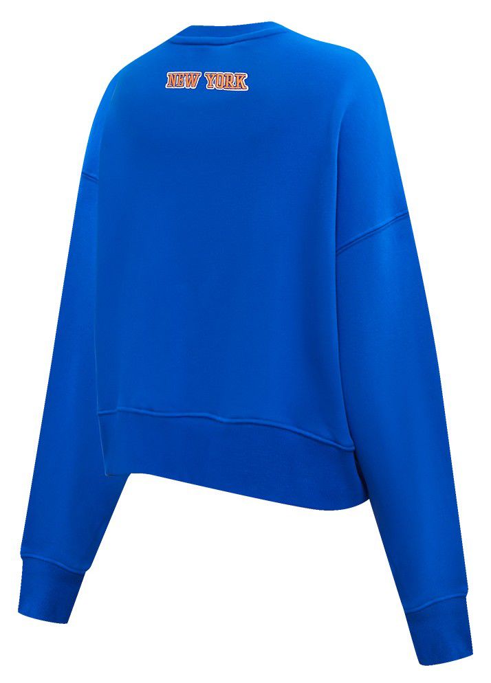 Pro Standard Women's New York Knicks Blue Classic Fleece Crewneck Sweatshirt product image