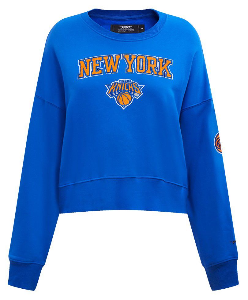 Pro Standard Women's New York Knicks Blue Classic Fleece Crewneck Sweatshirt product image