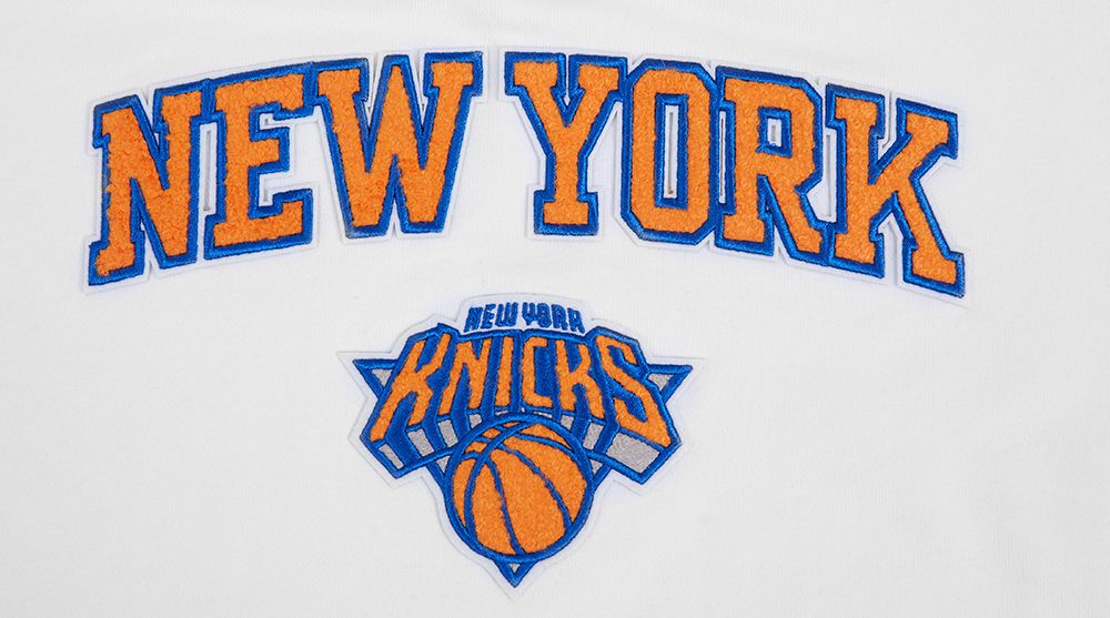 Pro Standard Women's New York Knicks White Classic Fleece Crewneck Sweatshirt product image