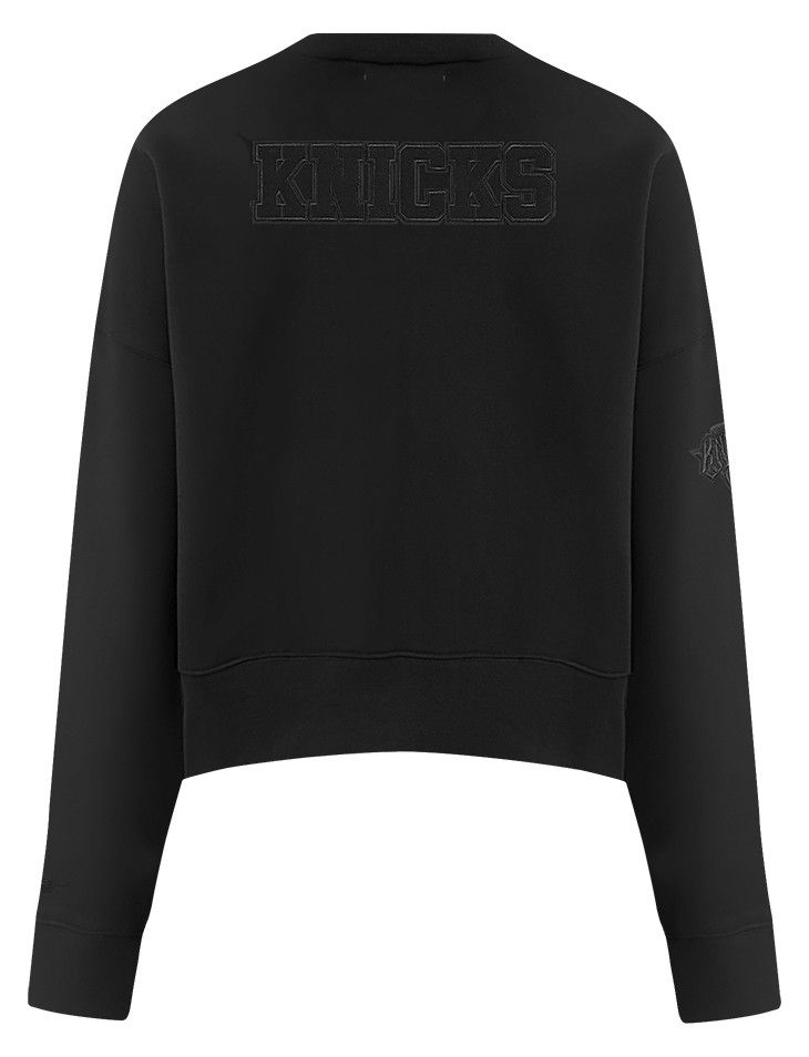 Pro Standard Women's New York Knicks Black Neutral Fleece Crewneck Sweatshirt product image