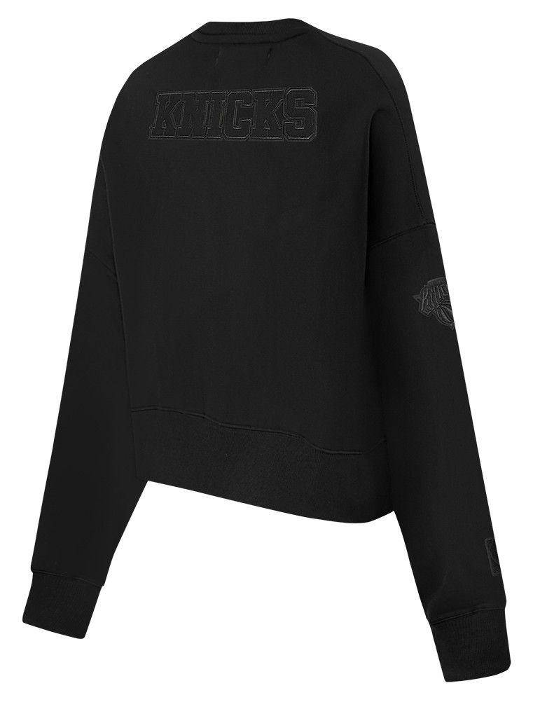 Pro Standard Women's New York Knicks Black Neutral Fleece Crewneck Sweatshirt product image