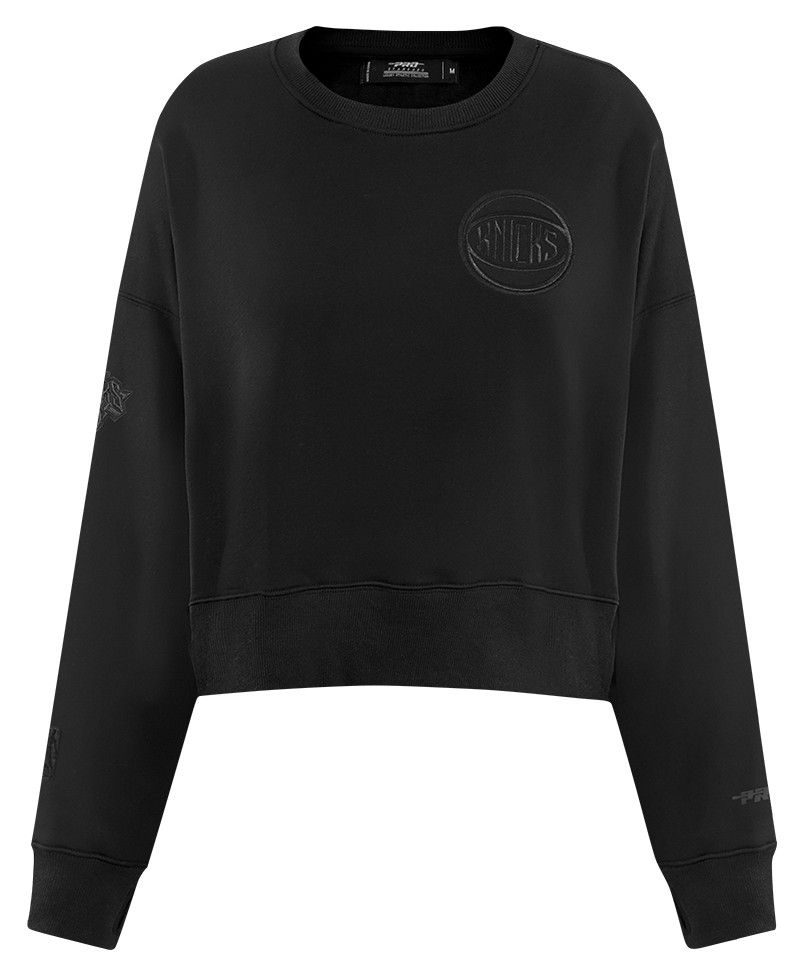 Pro Standard Women's New York Knicks Black Neutral Fleece Crewneck Sweatshirt product image