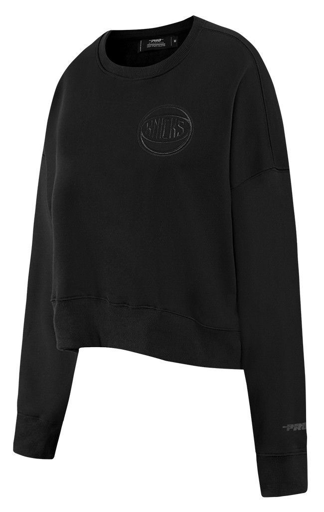 Pro Standard Women's New York Knicks Black Neutral Fleece Crewneck Sweatshirt product image