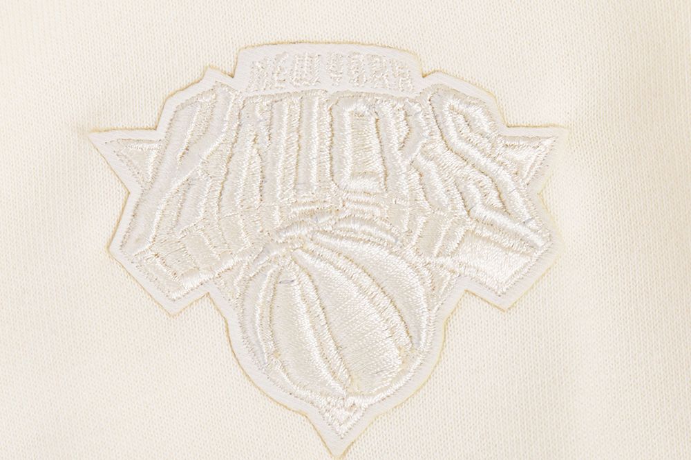 Pro Standard Women's New York Knicks Off White Neutral Fleece Crewneck Sweatshirt product image