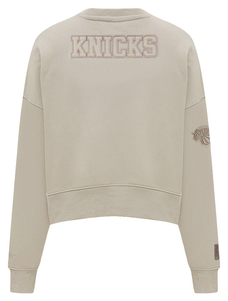 Pro Standard Women's New York Knicks Taupe Neutral Fleece Crewneck Sweatshirt product image