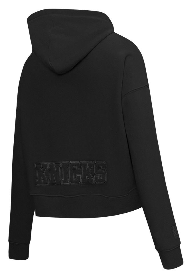 Pro Standard Women's New York Knicks Black Neutral Cropped Fleece Pullover Hoodie product image