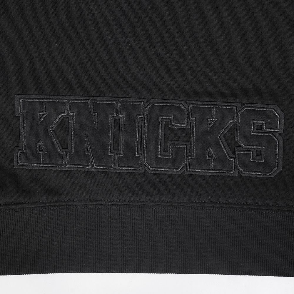 Pro Standard Women's New York Knicks Black Neutral Cropped Fleece Pullover Hoodie product image