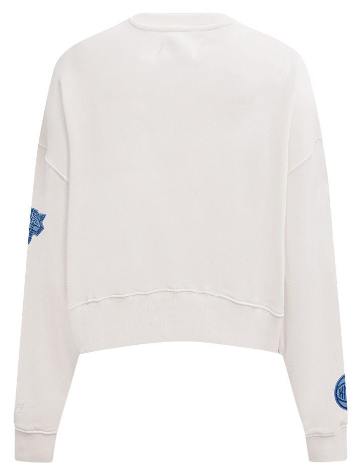 Pro Standard Women's New York Knicks Linen Varsity Blues Fleece Crewneck Sweatshirt product image