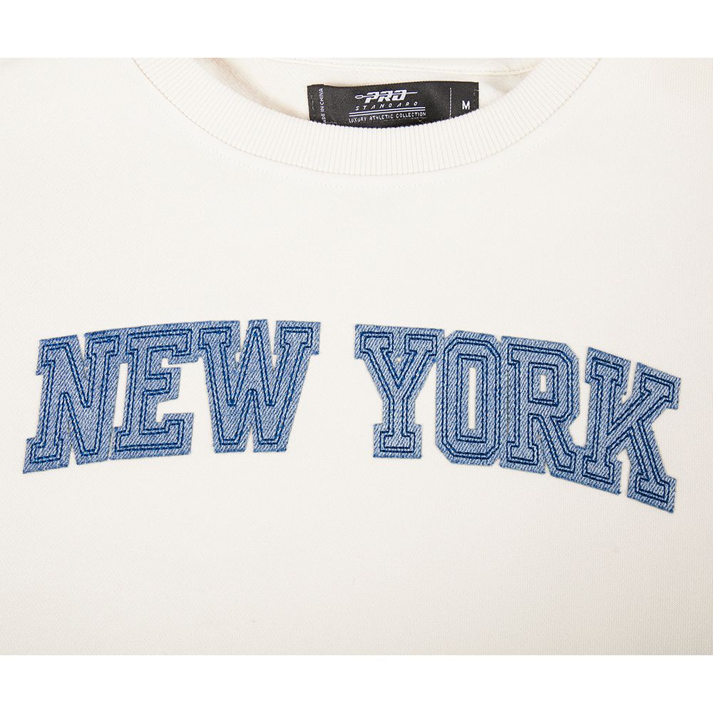 Pro Standard Women's New York Knicks Linen Varsity Blues Fleece Crewneck Sweatshirt product image