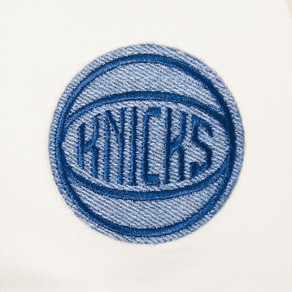 Pro Standard Women's New York Knicks Linen Varsity Blues Fleece Crewneck Sweatshirt product image