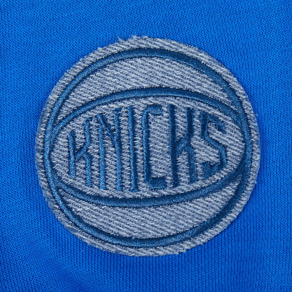 Pro Standard Women's New York Knicks Blue Varsity Blues Fleece Crewneck Sweatshirt product image