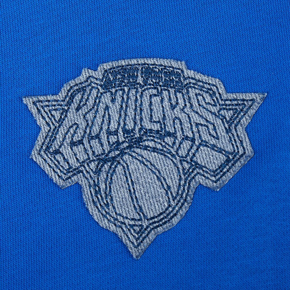 Pro Standard Women's New York Knicks Blue Varsity Blues Fleece Crewneck Sweatshirt product image