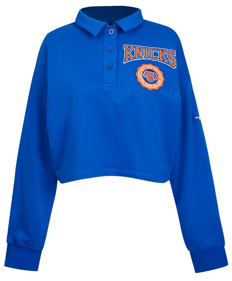 Pro Standard Women's New York Knicks Blue Crest Emblem Long Sleeve Shirt product image