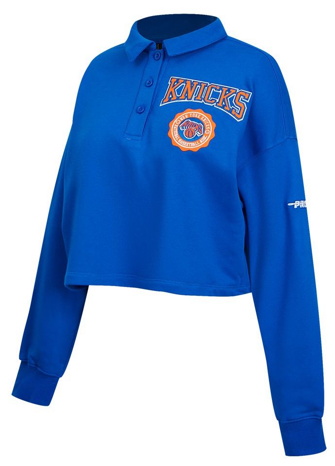 Pro Standard Women's New York Knicks Blue Crest Emblem Long Sleeve Shirt product image