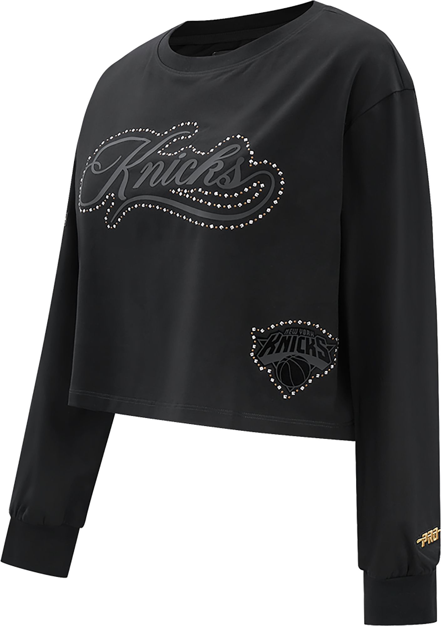 Pro Standard Women's New York Knicks Black Renegade Boxy Long Sleeve Shirt product image