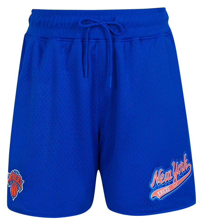 Pro Standard Women's New York Knicks Blue Script Tail Mesh Shorts product image