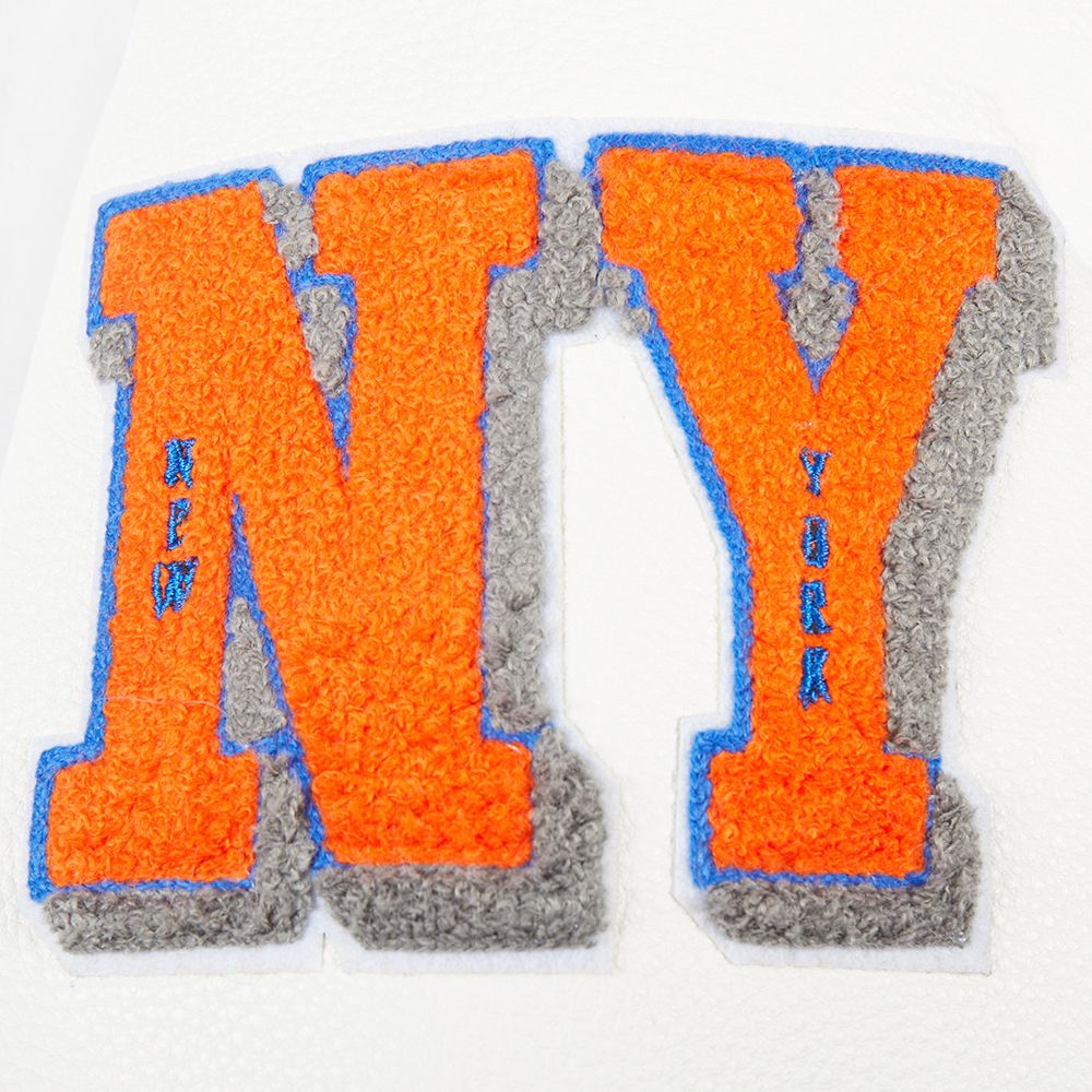 Pro Standard Women's New York Knicks Blue Classic Rib Wool Varsity Jacket product image