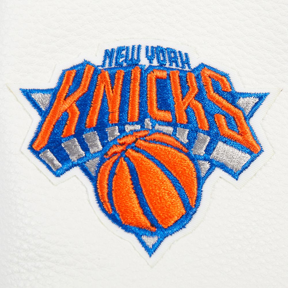 Pro Standard Women's New York Knicks Blue Classic Rib Wool Varsity Jacket product image