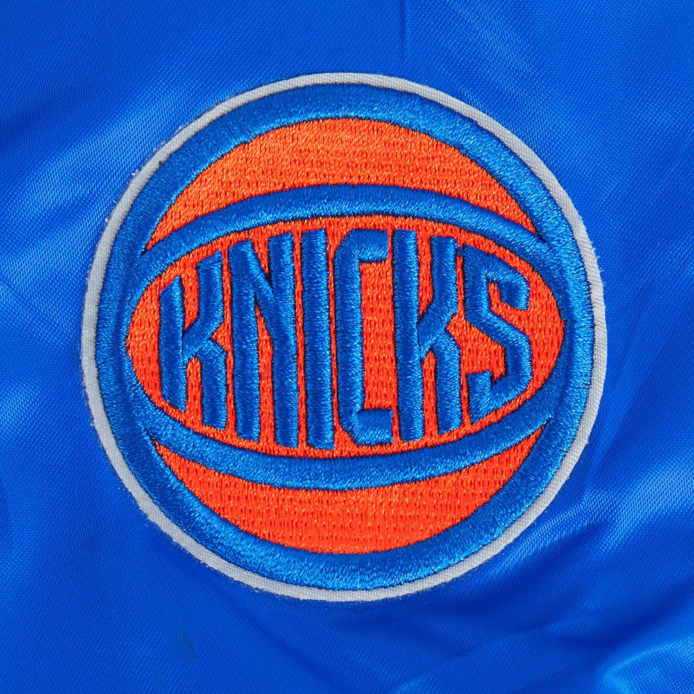 Pro Standard Boys' New York Knicks Blue Ribbed Satin Jacket product image