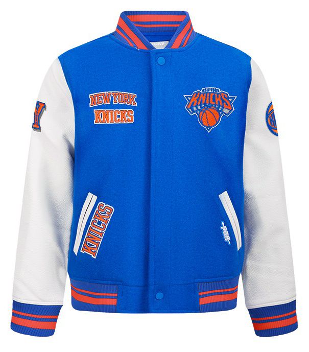 Pro Standard Boys' New York Knicks Blue Wool Varsity Jacket product image
