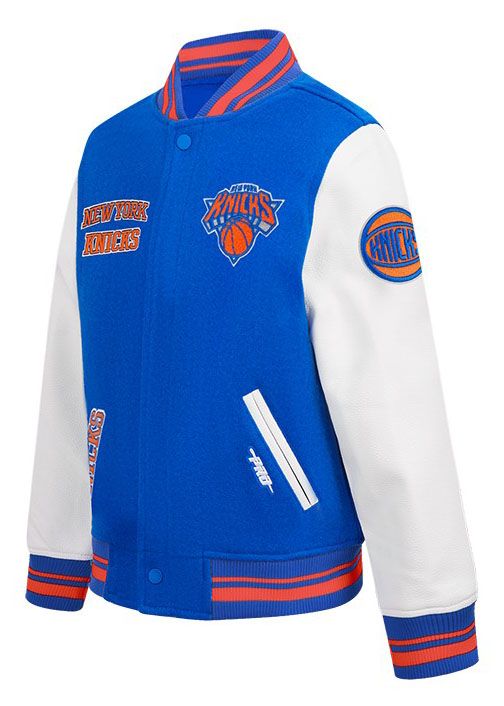 Pro Standard Boys' New York Knicks Blue Wool Varsity Jacket product image