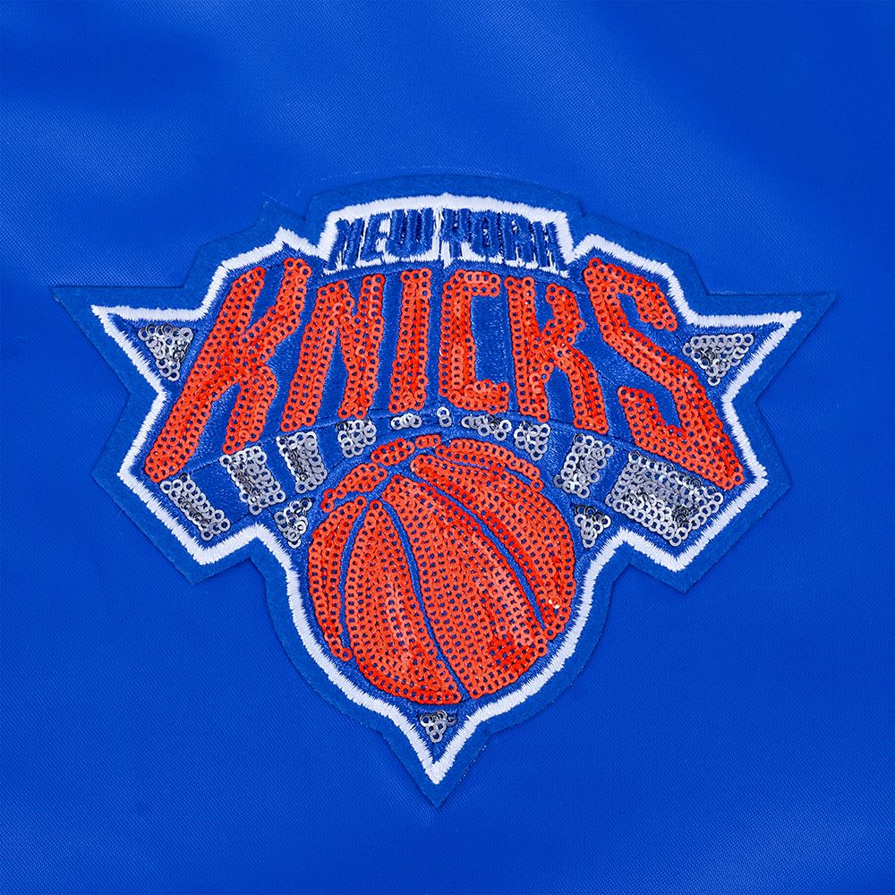 Pro Standard Women's New York Knicks Blue Game Day Classics Satin Jacket product image