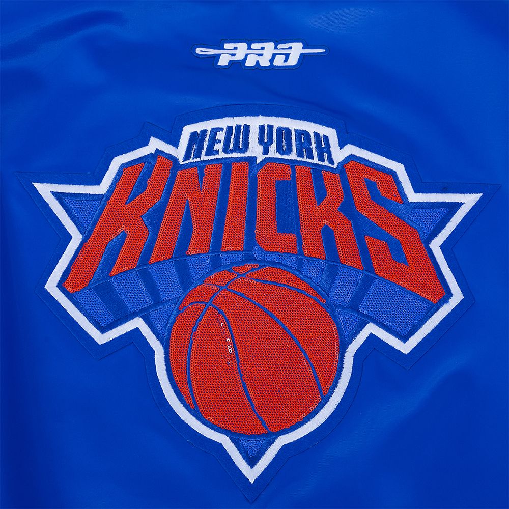 Pro Standard Women's New York Knicks Blue Game Day Classics Satin Jacket product image