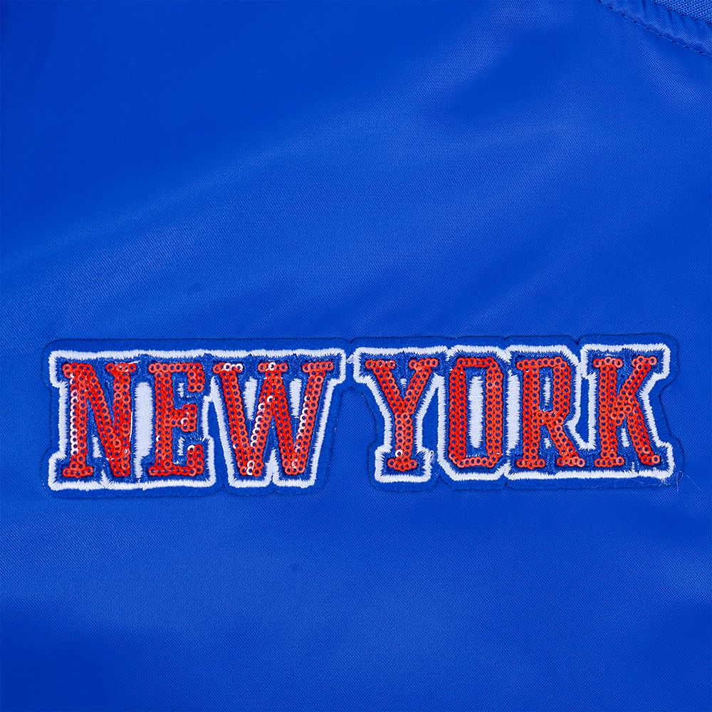 Pro Standard Women's New York Knicks Blue Game Day Classics Satin Jacket product image
