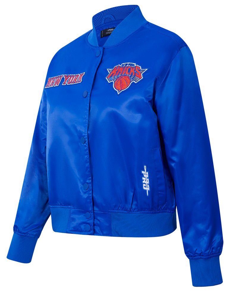 Pro Standard Women's New York Knicks Blue Game Day Classics Satin Jacket product image