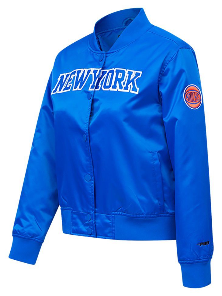 Pro Standard Women's New York Knicks Blue Classic Satin Jacket product image