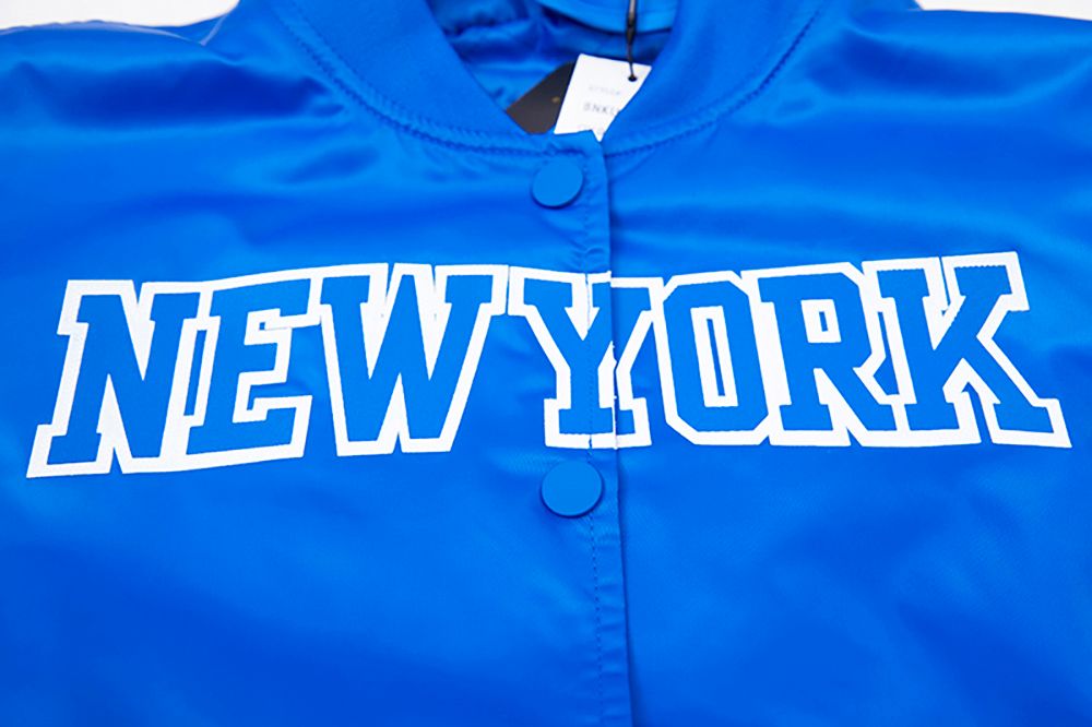 Pro Standard Women's New York Knicks Blue Classic Satin Jacket product image
