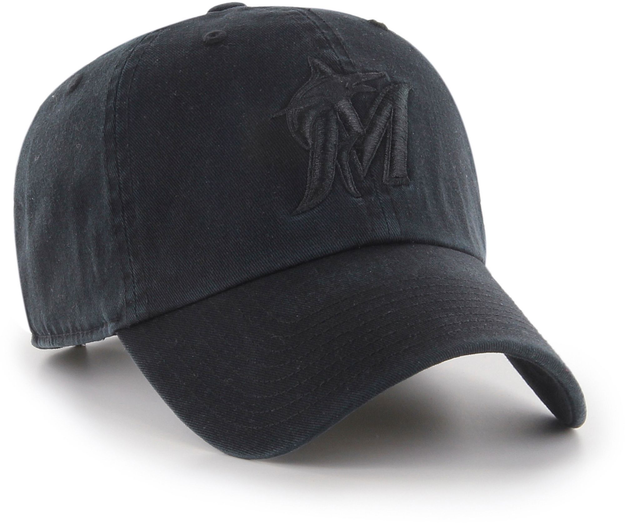'47 Adult Miami Marlins Black Clean Up Adjustable Hat product image